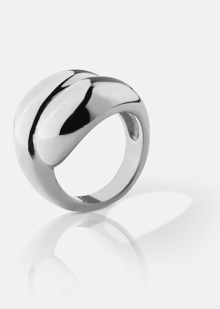 Ring Bold Flow - 18k Silverpläterad