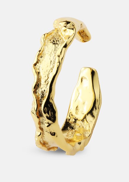 Ring Raw Texture - 18k Guldpläterad