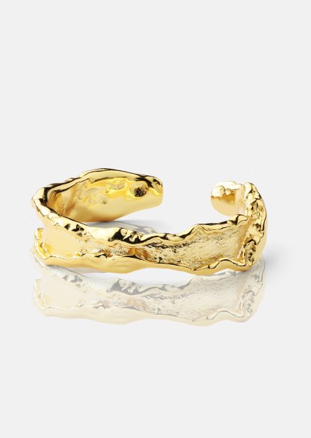Ring Raw Texture - 18k Guldpläterad
