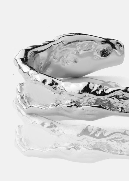 Ring Raw Texture - Silverpläterad
