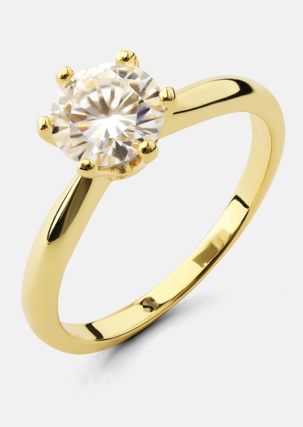 Ring Solitaire - 18K Guldpläterad