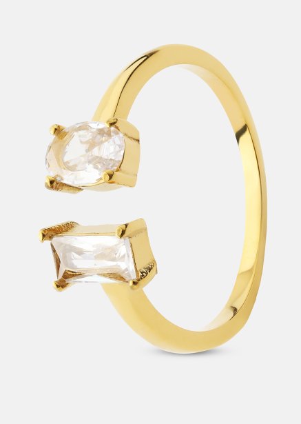 Ring Duo Cut - 18k Guldpläterad