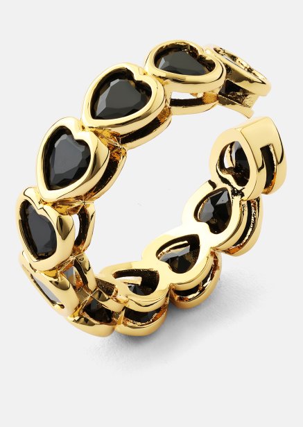 Ring Eternal Night Heart - 18k Guldpläterad