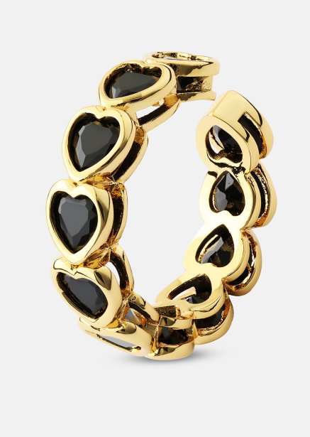 Ring Eternal Night Heart - 18k Guldpläterad