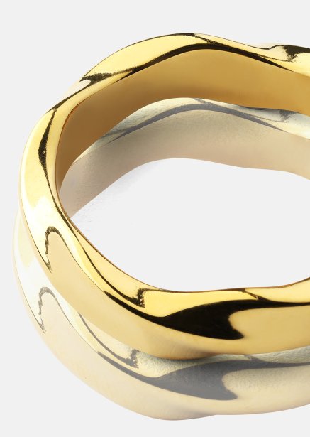Ring Flow - 18k Guldpläterad