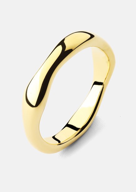 Ring Flow Ring Thin - 18k Guldpläterad