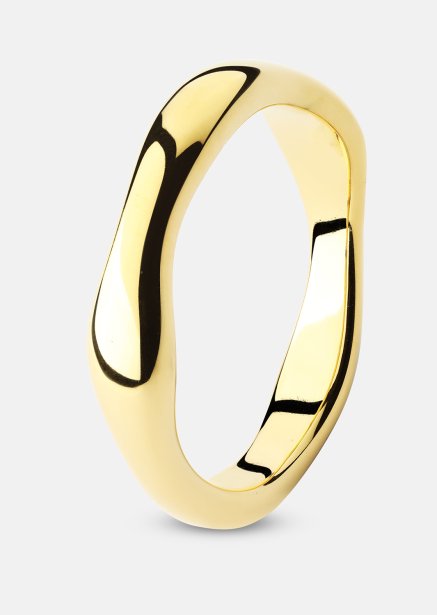 Ring Flow Ring Thin - 18k Guldpläterad