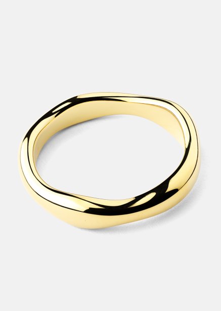 Ring Flow Ring Thin - 18k Guldpläterad