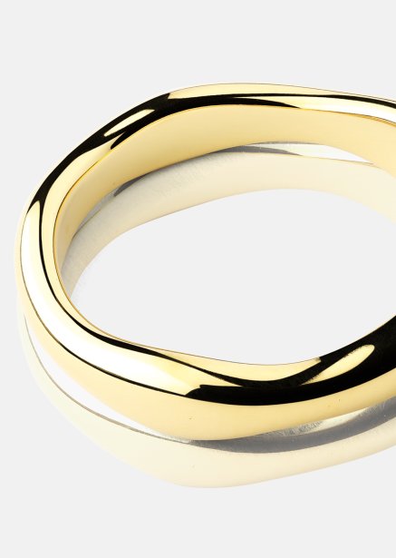 Ring Flow Ring Thin - 18k Guldpläterad