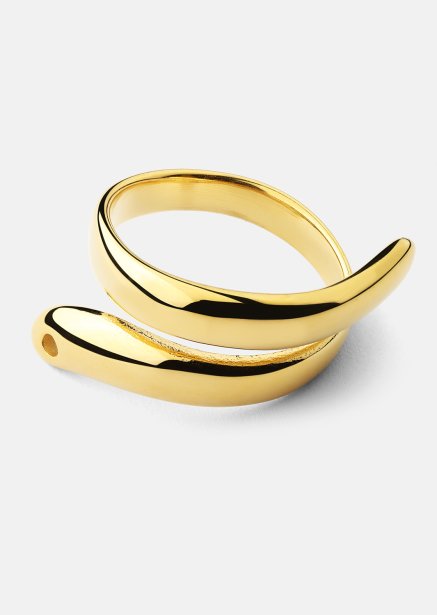 Ring Wave - 18k Guldpläterad