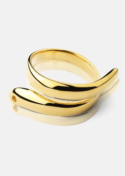 Ring Wave - 18k Guldpläterad