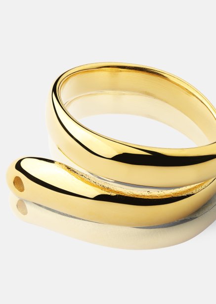 Ring Wave - 18k Guldpläterad