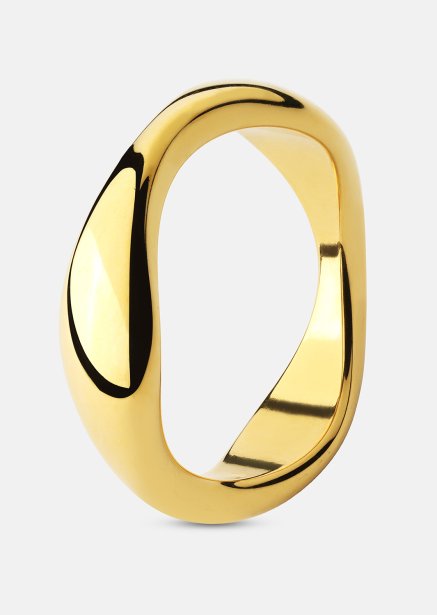 Ring Organic Curve - 18k Guldpläterad