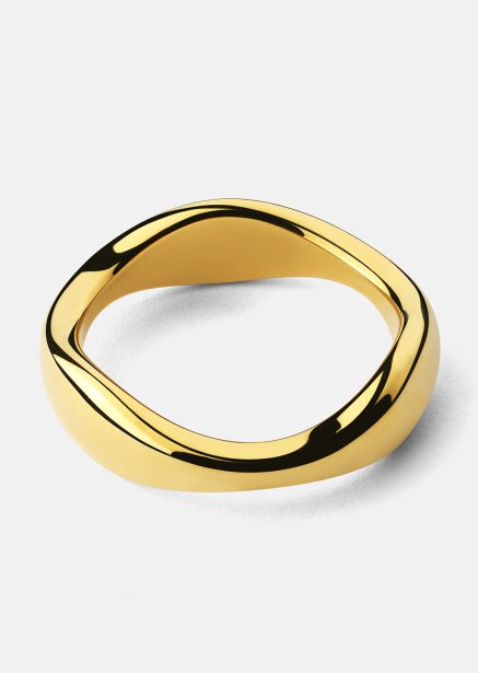 Ring Organic Curve - 18k Guldpläterad