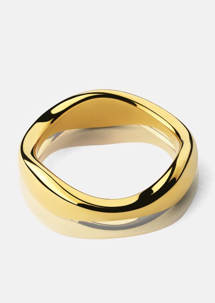 Ring Organic Curve - 18k Guldpläterad