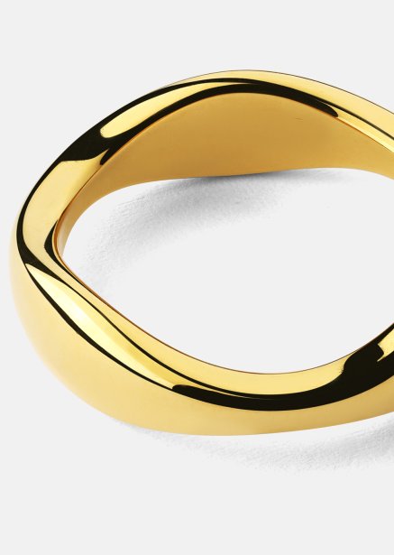 Ring Organic Curve - 18k Guldpläterad
