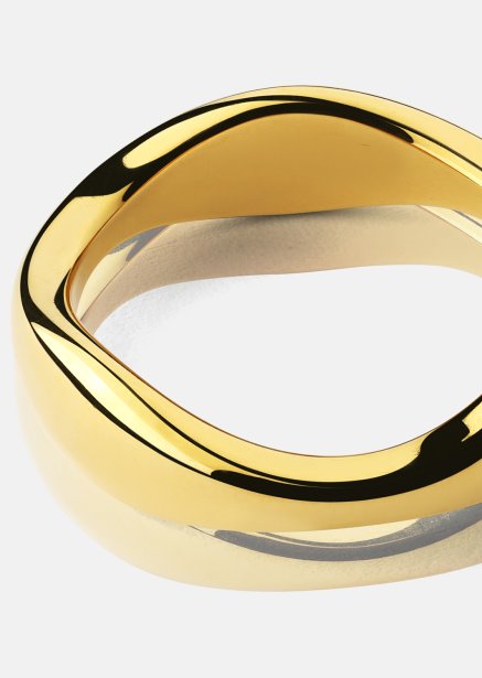 Ring Organic Curve - 18k Guldpläterad