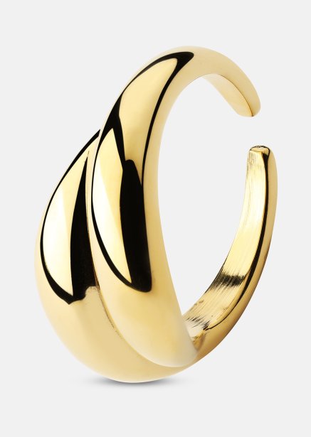 Ring Wave Bold - 18k Guldpläterad