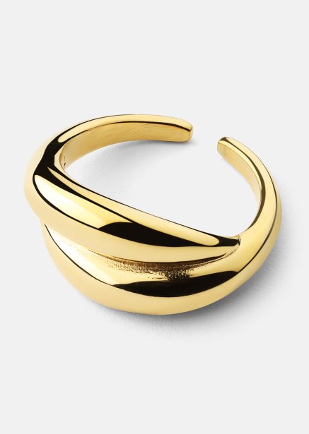 Ring Wave Bold - 18k Guldpläterad