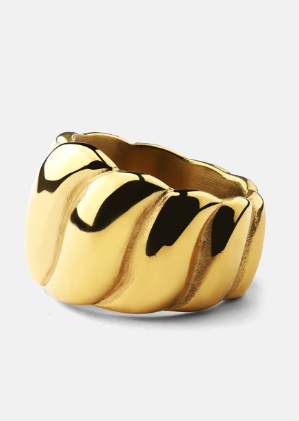 Ring Bold Wave - 18K Guldpläterad