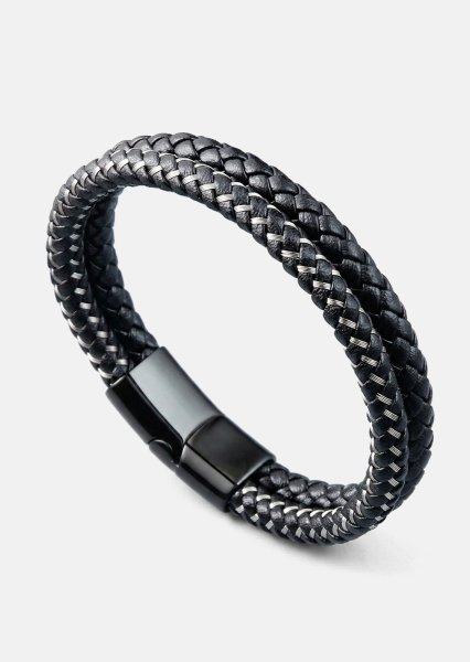 Läderarmband Shadow Weave