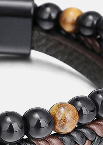 Läderarmband Raven Bond