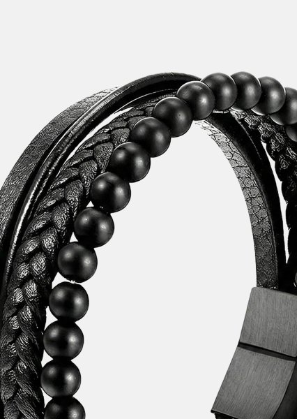 Läderarmband Noble Noir