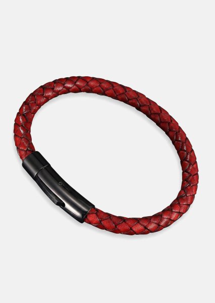 Läderarmband Crimson Twine
