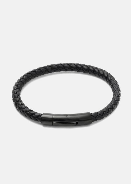 Läderarmband Onyx Weave