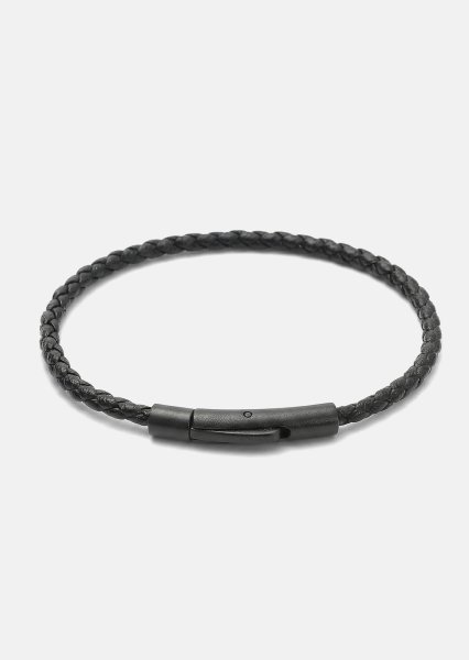 Läderarmband Obsidian Loop
