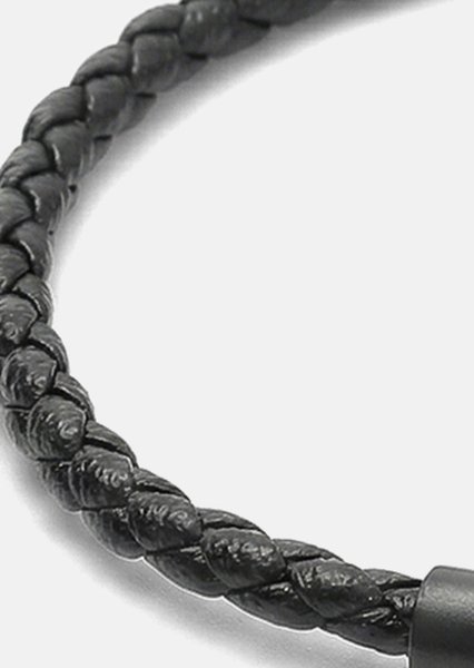 Läderarmband Obsidian Loop