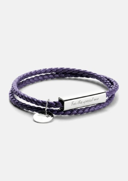 Läderarmband Violet Edge