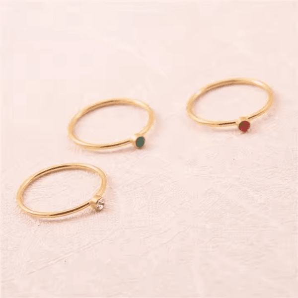 Trinity Prisma Ring - 18k Guldpläterad
