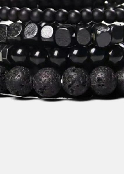 Pärlarmband Obsidian Pulse