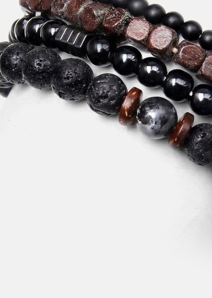 Pärlarmband Obsidian Knack