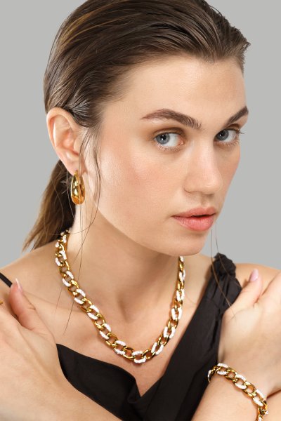 Halsband Cuban Shine - 18k Gold Plated