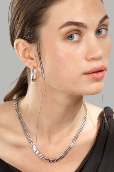Halsband Twilight Chain Choker – Silverpläterat