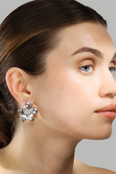 Örhängen Flora Shine – Silverpläterade