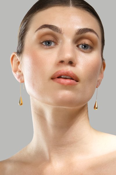 Örhänge Golden Drop Elegance - 18k Guldpläterat