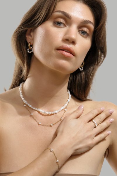 Halsband Lunaria - 18k Guldpläterat
