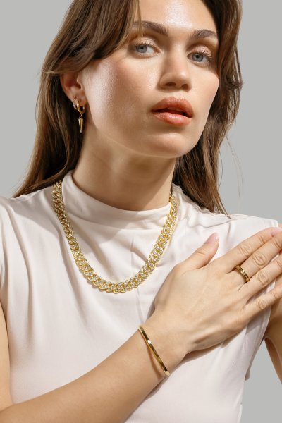 Ring Plain Link - 18k Gold Plated