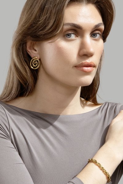 Resin Örhänge - 18k Gold Plated