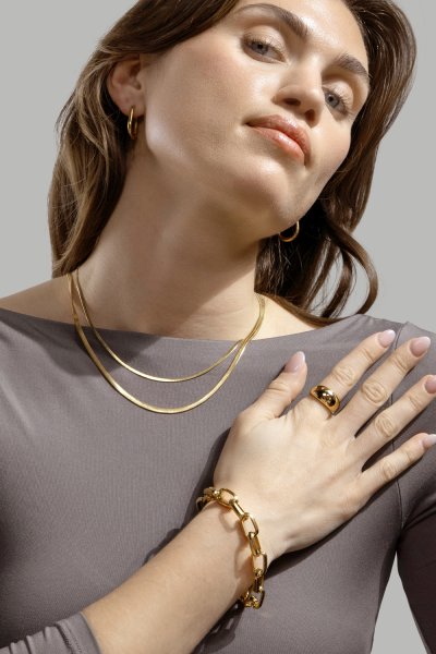 Halsband Trax - 18k Guldpläterat