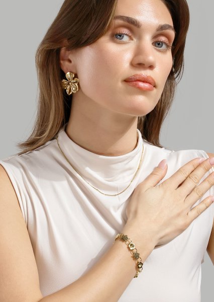 Halsband Dots - 18k Guldpläterat