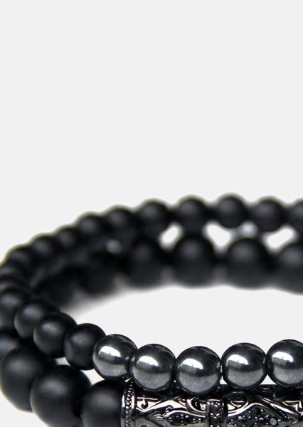 Pärlarmband Obsidian Echo
