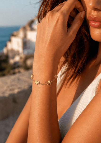 Armband Butterfly Dance - 18k Guldpläterat