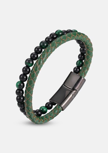 Läderarmband Verdant Veil