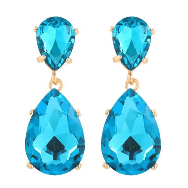 Azulora Icy Blue Örhängen – 18k Guldpläterade