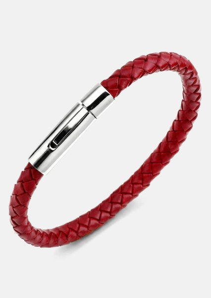 Läderarmband Crimson Arc