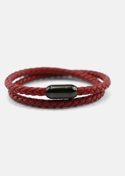 Läderarmband Crimson Edge